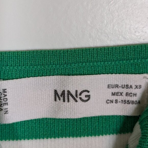 Mango Green Striped Spaghetti Strap Dress - Picture 3 of 6